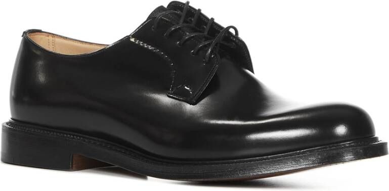 Church's Zwarte Leren Derby Schoenen Black Heren