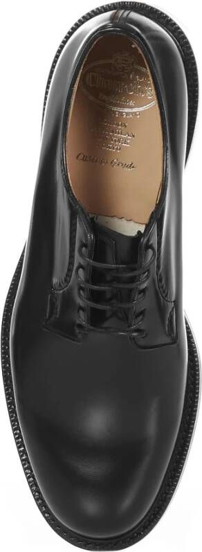 Church's Zwarte Leren Derby Schoenen Black Heren