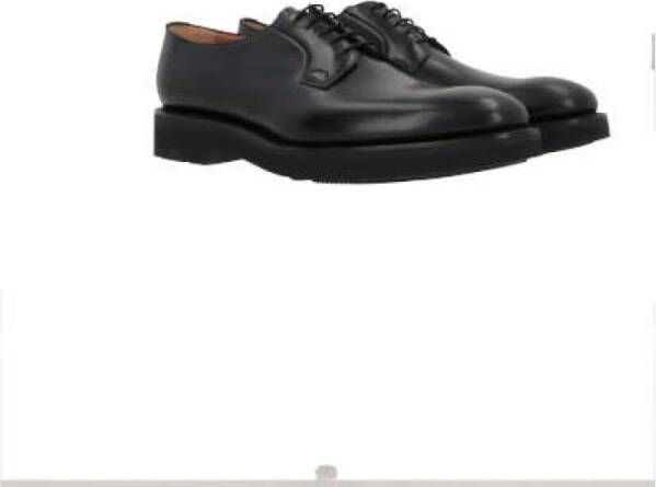 Church's Zwarte Leren Derby Schoenen Vetersluiting Black Heren