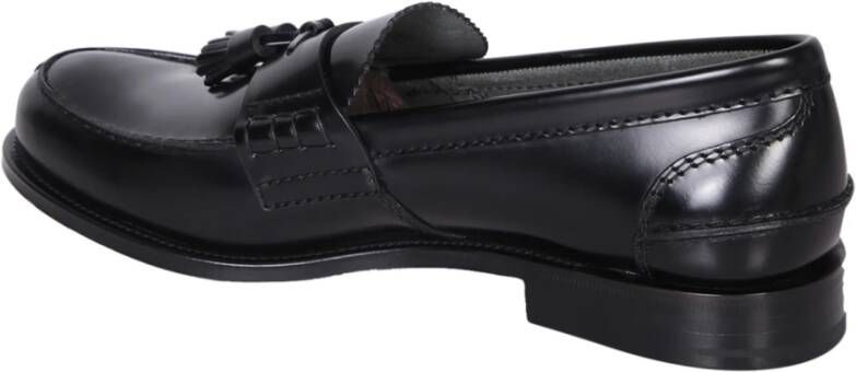 Church's Zwarte Leren Loafers Elegante Kwast Black Heren