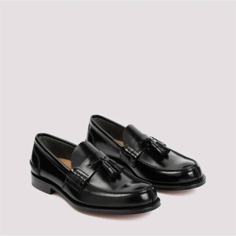 Church's Zwarte Leren Loafers met Kwastjes Black Heren