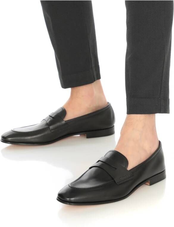 Church's Zwarte Leren Loafers met Ronde Neus Black Heren