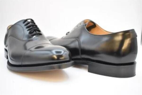 Church's Zwarte Leren Oxford Platte Schoenen Black Heren