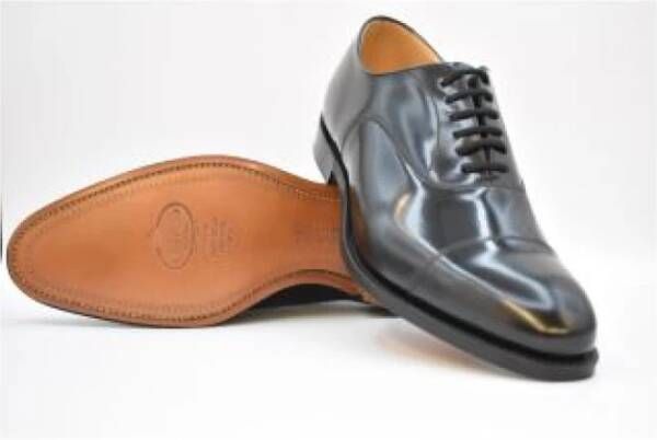 Church's Zwarte Leren Oxford Platte Schoenen Black Heren