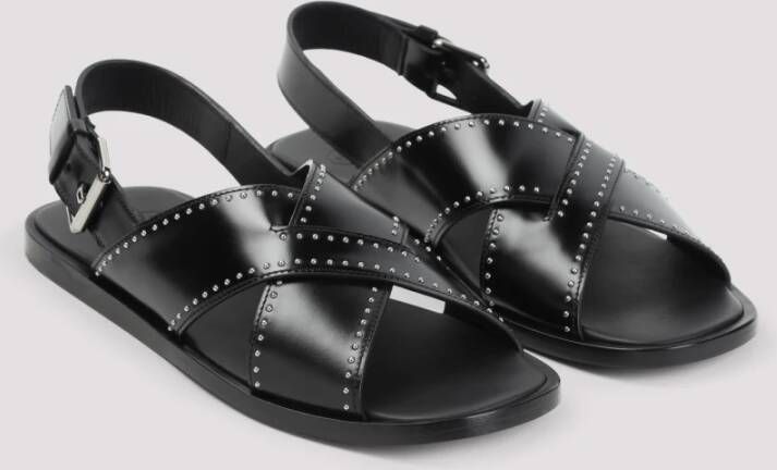 Church's Zwarte Leren Sandalen Elegante Stijl Black Dames