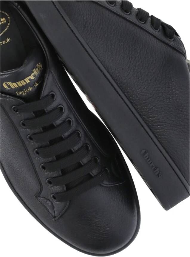 Church's Zwarte Leren Sneakers met Logodetail Black Heren