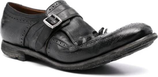 Church's Zwarte platte monniksschoenen Black Heren