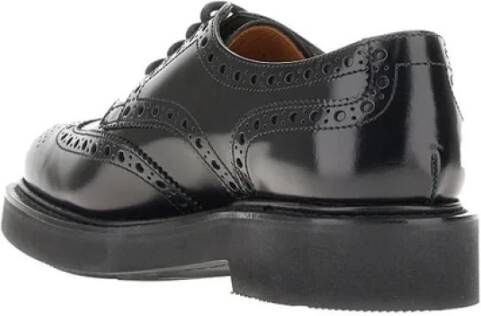 Church's Zwarte platte schoenen met rubberen zool Black Heren