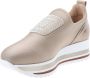 Cinzia Soft Comfortabele Stoffen Sneakers Beige Dames - Thumbnail 4