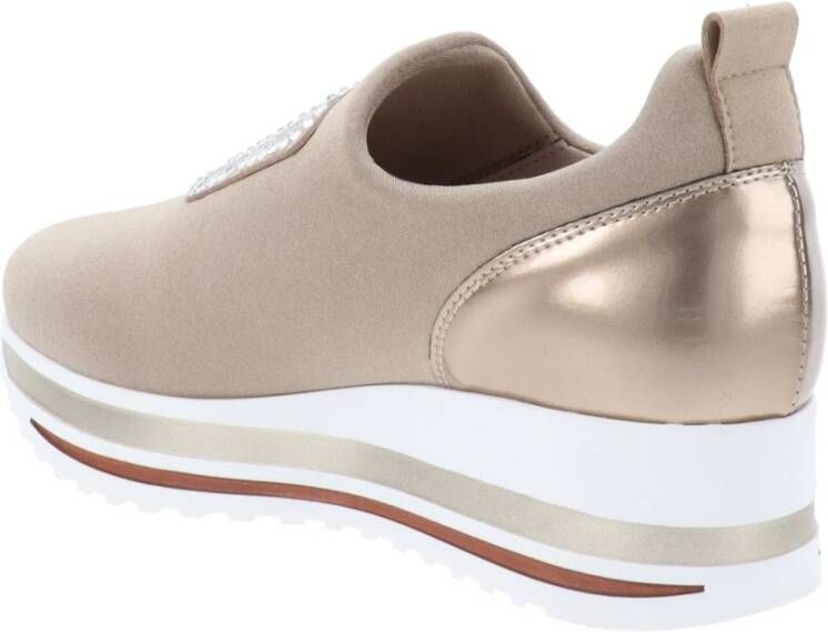 Cinzia Soft Comfortabele Stoffen Sneakers Beige Dames