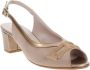 Cinzia Soft Dames Hakken Schoenen Van Imitatieleer En Stof Beige Dames - Thumbnail 2