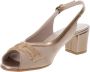 Cinzia Soft Dames Hakken Schoenen Van Imitatieleer En Stof Beige Dames - Thumbnail 4