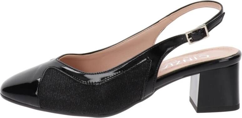 Cinzia Soft Dames Hakken Schoenen van Imitatieleer met Gesp Sluiting Black Dames