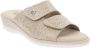 Cinzia Soft Dames Pantoffels van Kunstleer en Stof Beige Dames - Thumbnail 2