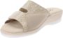 Cinzia Soft Dames Pantoffels van Kunstleer en Stof Beige Dames - Thumbnail 4