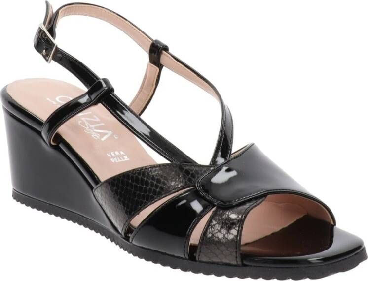 Cinzia Soft Dames Sandalen van Kunstleer Black Dames