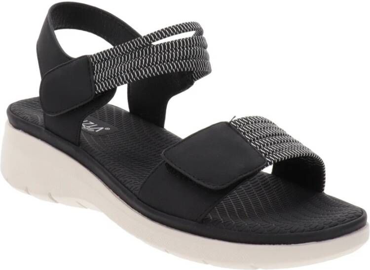 Cinzia Soft Dames Sandalen van Kunstleer en Stof Black Dames