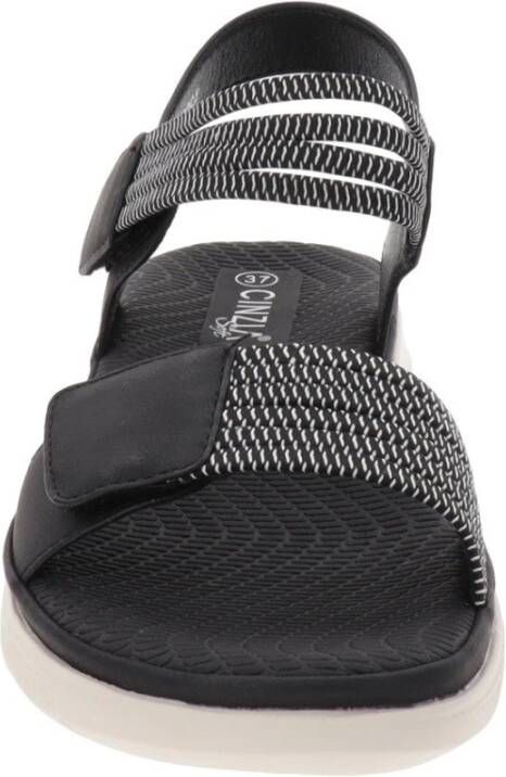 Cinzia Soft Dames Sandalen van Kunstleer en Stof Black Dames