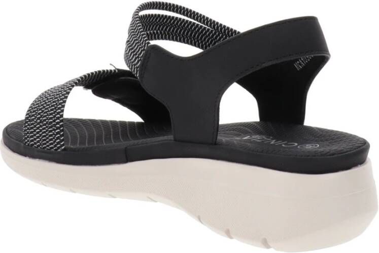 Cinzia Soft Dames Sandalen van Kunstleer en Stof Black Dames