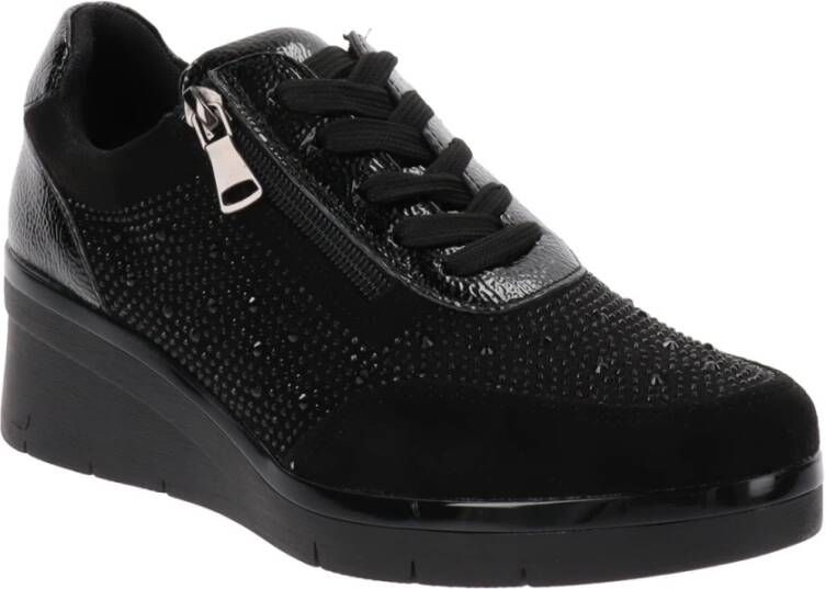 Cinzia Soft Dames Sneakers van Kunstleer Black Dames