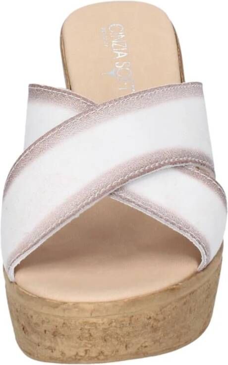 Cinzia Soft Dames Synthetisch Suède Sandalen White Dames