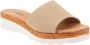 Cinzia Soft Flat Sandals Beige Dames - Thumbnail 2