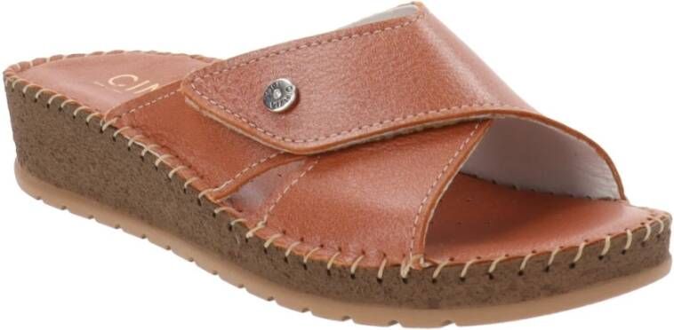 Cinzia Soft Flat Sandals Brown Dames