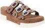 Cinzia Soft Flat Sandals Bruin Dames - Thumbnail 2