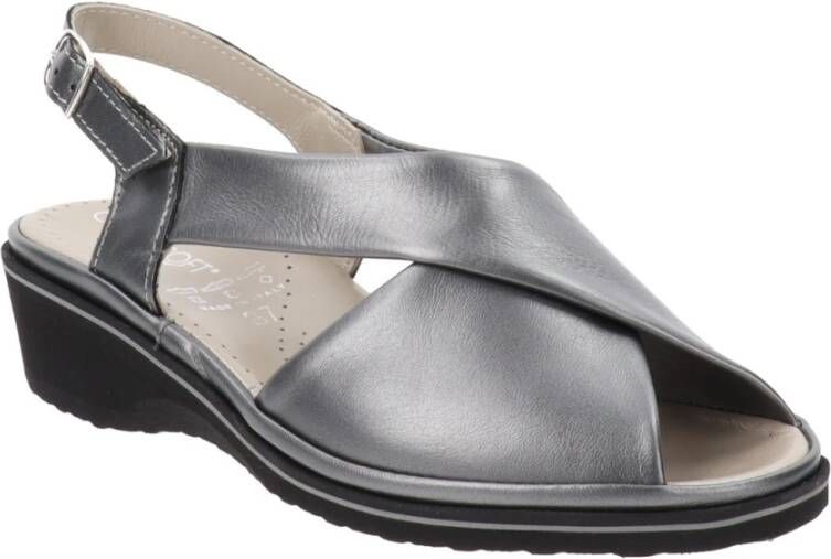 Cinzia Soft Flat Sandals Grijs Dames