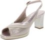 Cinzia Soft Hoge hakken schoenen van imitatieleer met gespsluiting Beige Dames - Thumbnail 4