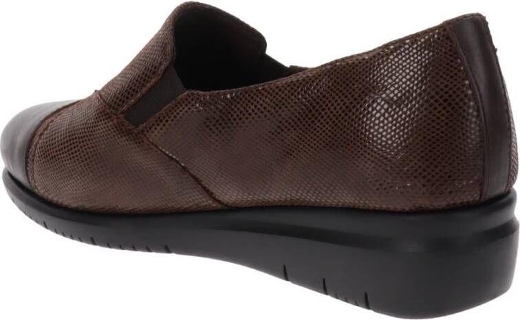 Cinzia Soft Leren Dames Loafers Stijlvol Comfort Brown Dames