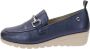 Cinzia Soft Leren Dames Mocassins Slip-On Stijl Blue Dames - Thumbnail 14