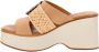 Cinzia Soft Leren Dames Sandalen Slip-On Sluiting Brown Dames - Thumbnail 5