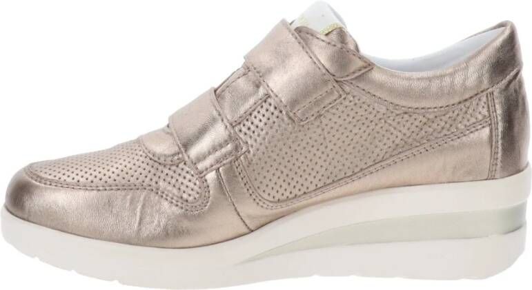 Cinzia Soft Leren Dames Sneakers Brown Dames