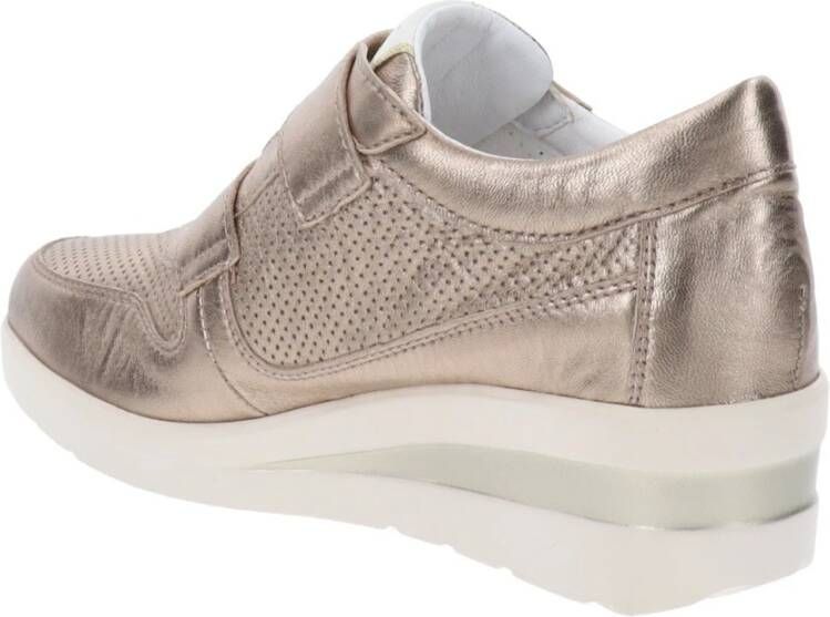 Cinzia Soft Leren Dames Sneakers Brown Dames