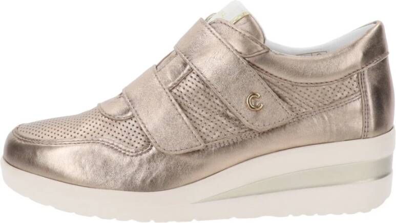 Cinzia Soft Leren Dames Sneakers Brown Dames