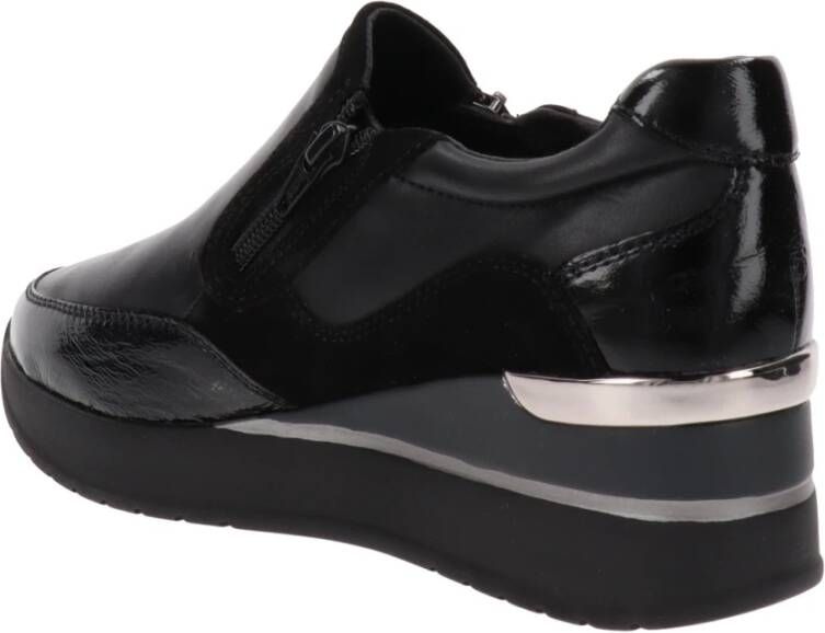 Cinzia Soft Leren Dames Sneakers Comfort Stijl Black Dames