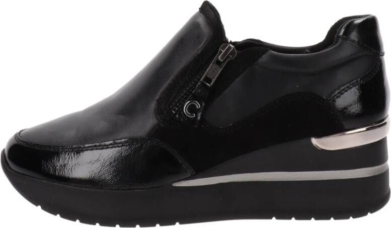 Cinzia Soft Leren Dames Sneakers Comfort Stijl Black Dames