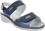 Cinzia Soft Leren Damesandalen Comfort Stijl Blue Dames - Thumbnail 2