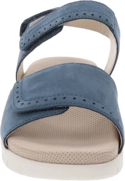 Cinzia Soft Leren Damesandalen Stijlvol Comfort Blue Dames