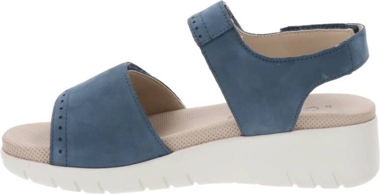 Cinzia Soft Leren Damesandalen Stijlvol Comfort Blue Dames