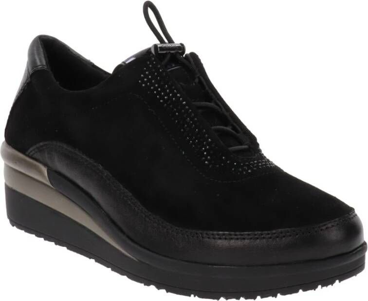 Cinzia Soft Leren Damesneakers Stijlvol Modern Black Dames