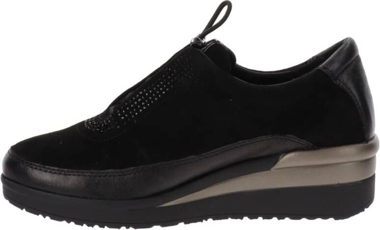 Cinzia Soft Leren Damesneakers Stijlvol Modern Black Dames