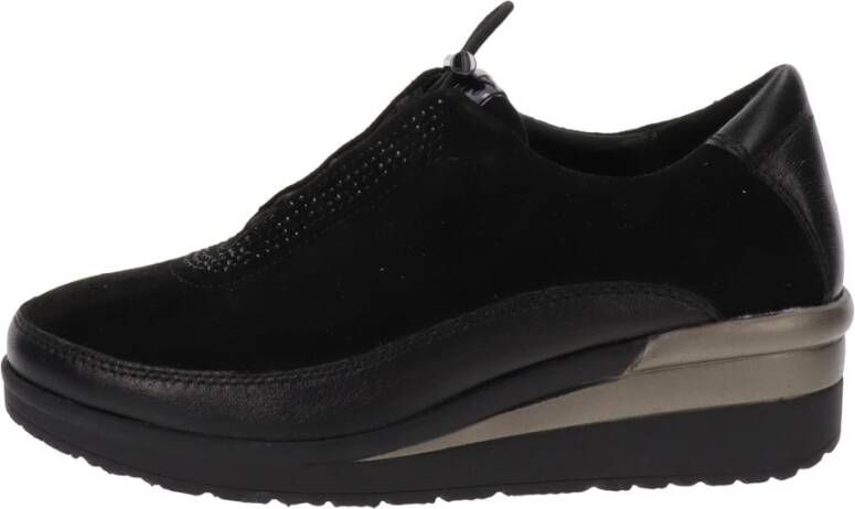 Cinzia Soft Leren Damesneakers Stijlvol Modern Black Dames