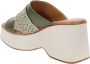 Cinzia Soft Leren Damesandalen Slip-On Sluiting Green Dames - Thumbnail 13