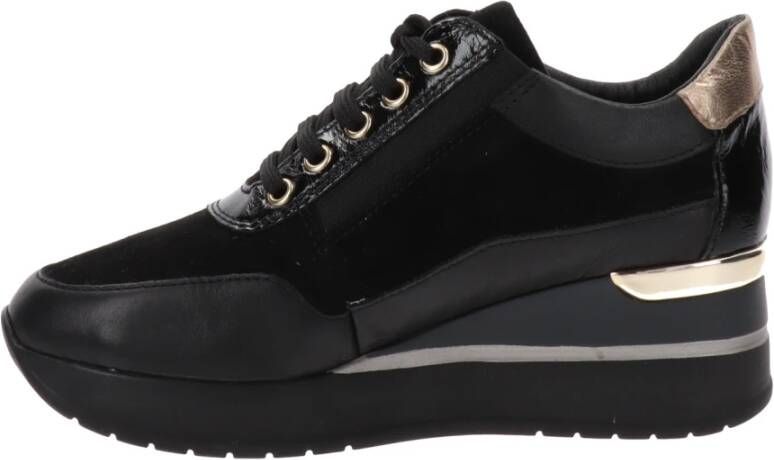 Cinzia Soft Leren Damessneakers Black Dames