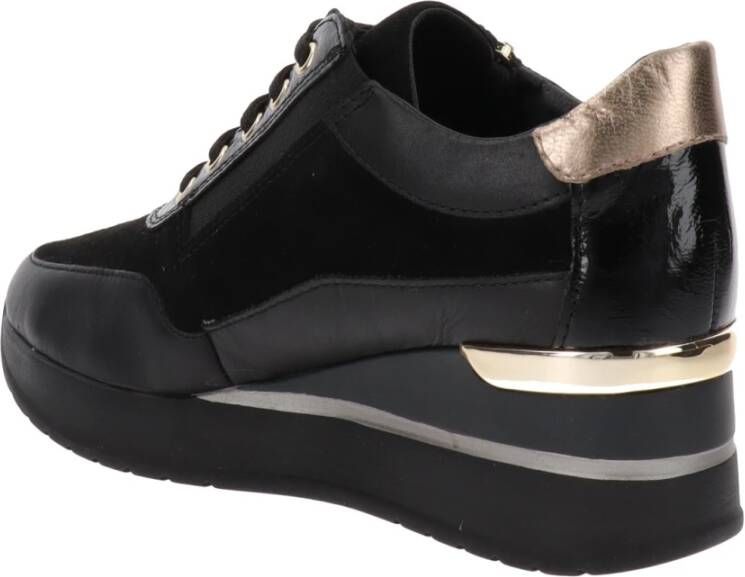 Cinzia Soft Leren Damessneakers Black Dames