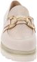 Cinzia Soft Leren en stoffen damesslippers Beige Dames - Thumbnail 3