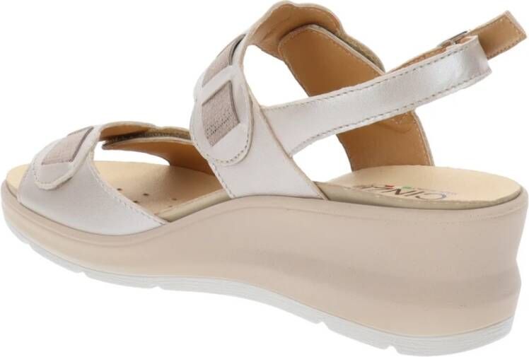 Cinzia Soft Leren Gesp Sandalen Beige Dames