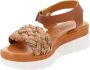 Cinzia Soft Leren Zomer Sandalen Brown Dames - Thumbnail 4